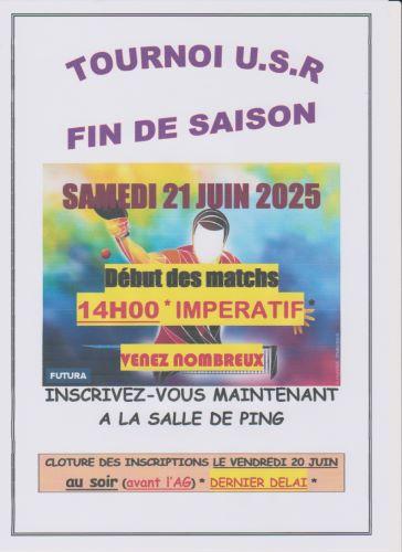 Affiche tournoi fin de saison juin 2026